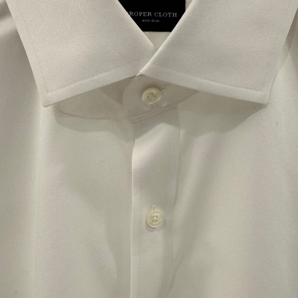 Proper Cloth Mens Custom Shirt - Non-Iron Supima White Twill - 16 neck - New - Picture 1 of 6